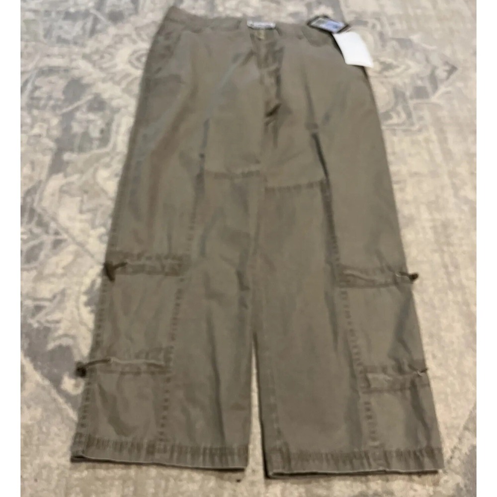 New Women's Columbia Beige Brown Capri Pants Sz 4 Cotton - Picture 2 of 6